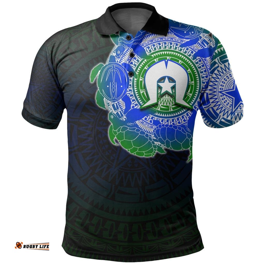 Torres Strait Islanders Polo Shirt Turtle Circle - Amazing Aussie