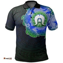 Torres Strait Islanders Polo Shirt Turtle Circle - Amazing Aussie