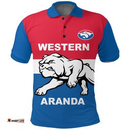 Custom Personalised Western Aranda Bulldogs Football Club Hermannsburg Polo Shirt - - Amazing Aussie