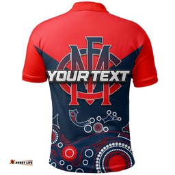 Custom Personalised Demons Polo Shirt Aboriginal Simple - Amazing Aussie