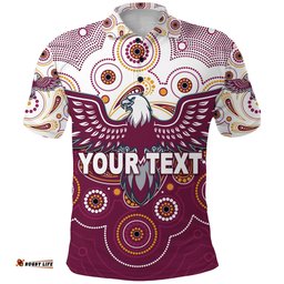 Custom Personalised Manly Warringah Sea Eagles Polo Shirt 2021 Indigenous Vibes - Amazing Aussie