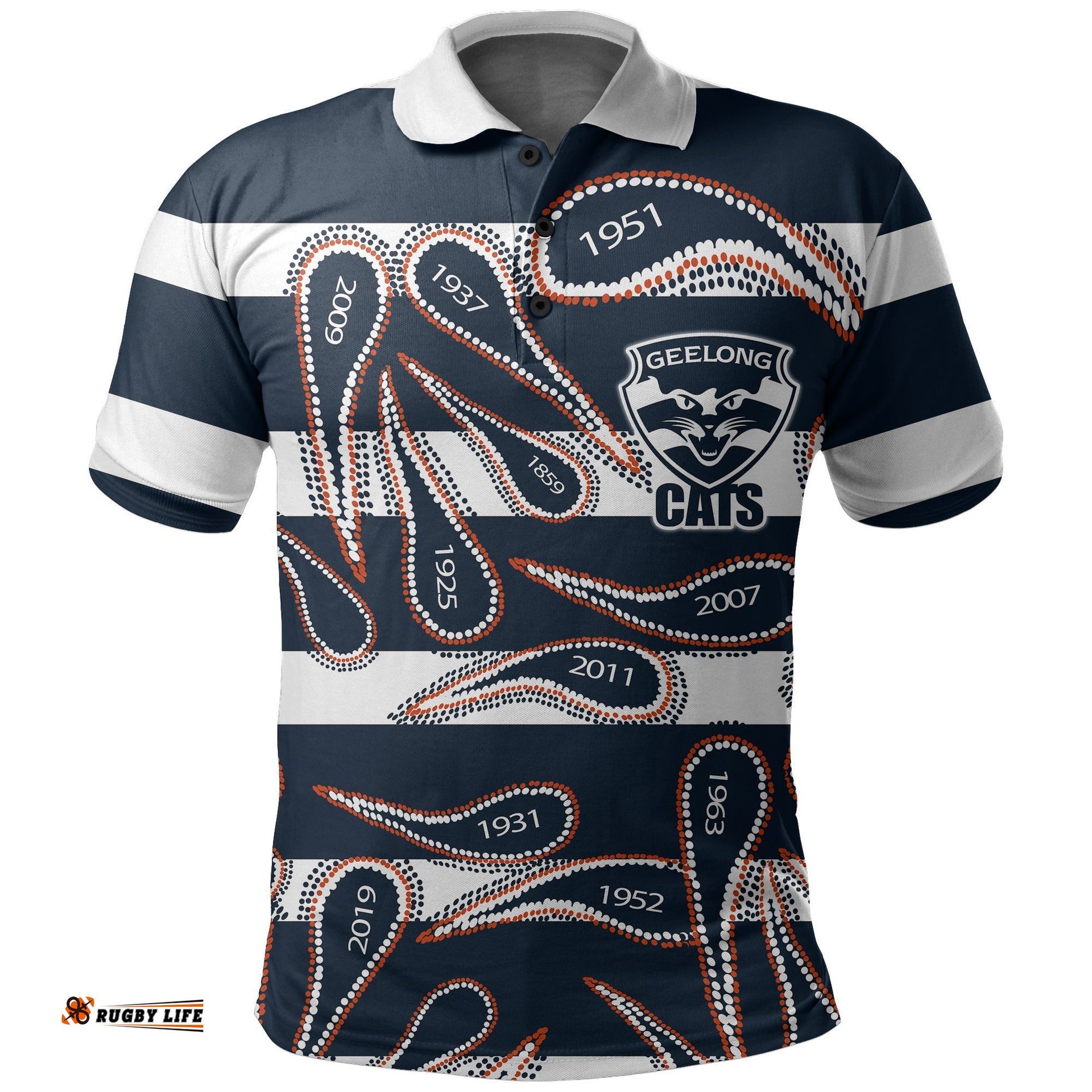Custom PersonalisedGeelong Cats Polo Shirt - Amazing Aussie