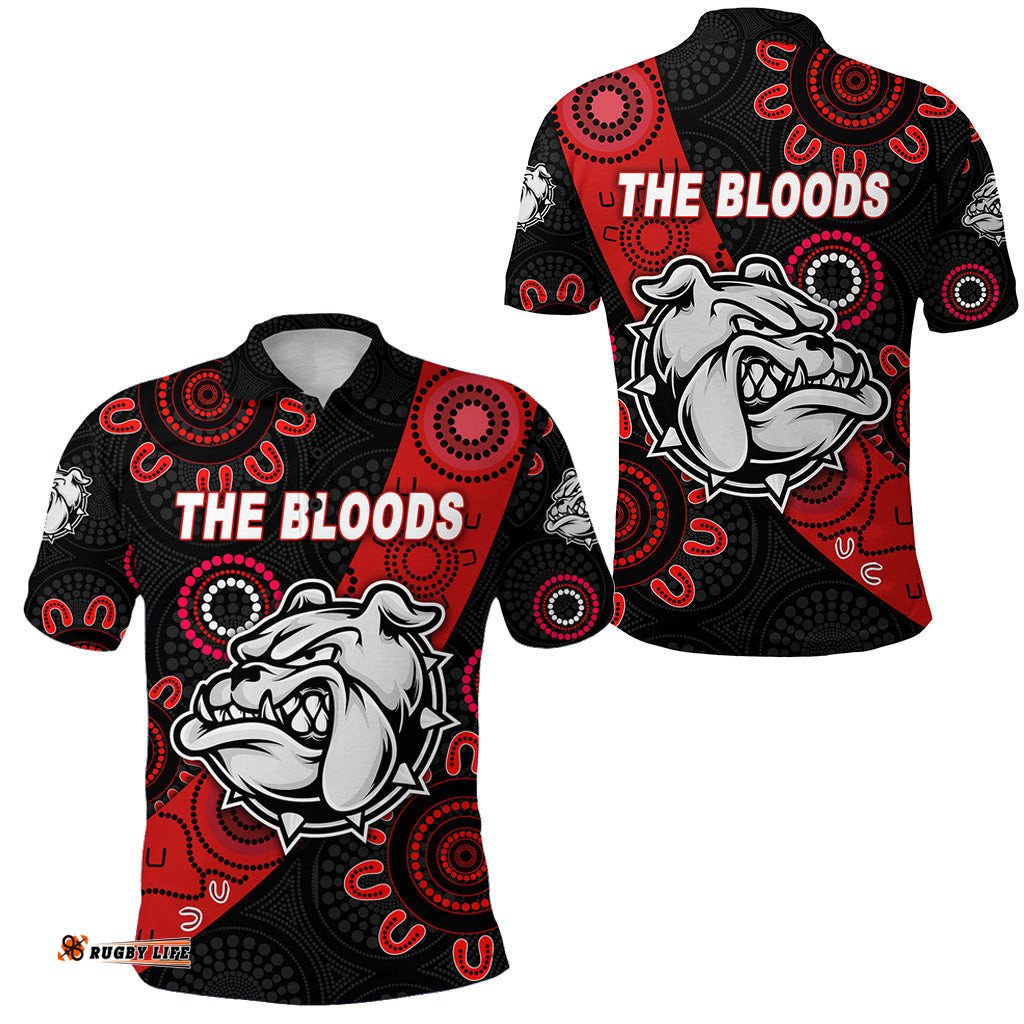 West Football Club Alice Springs Polo Shirt The Bloods Indigenous Version - Amazing Aussie