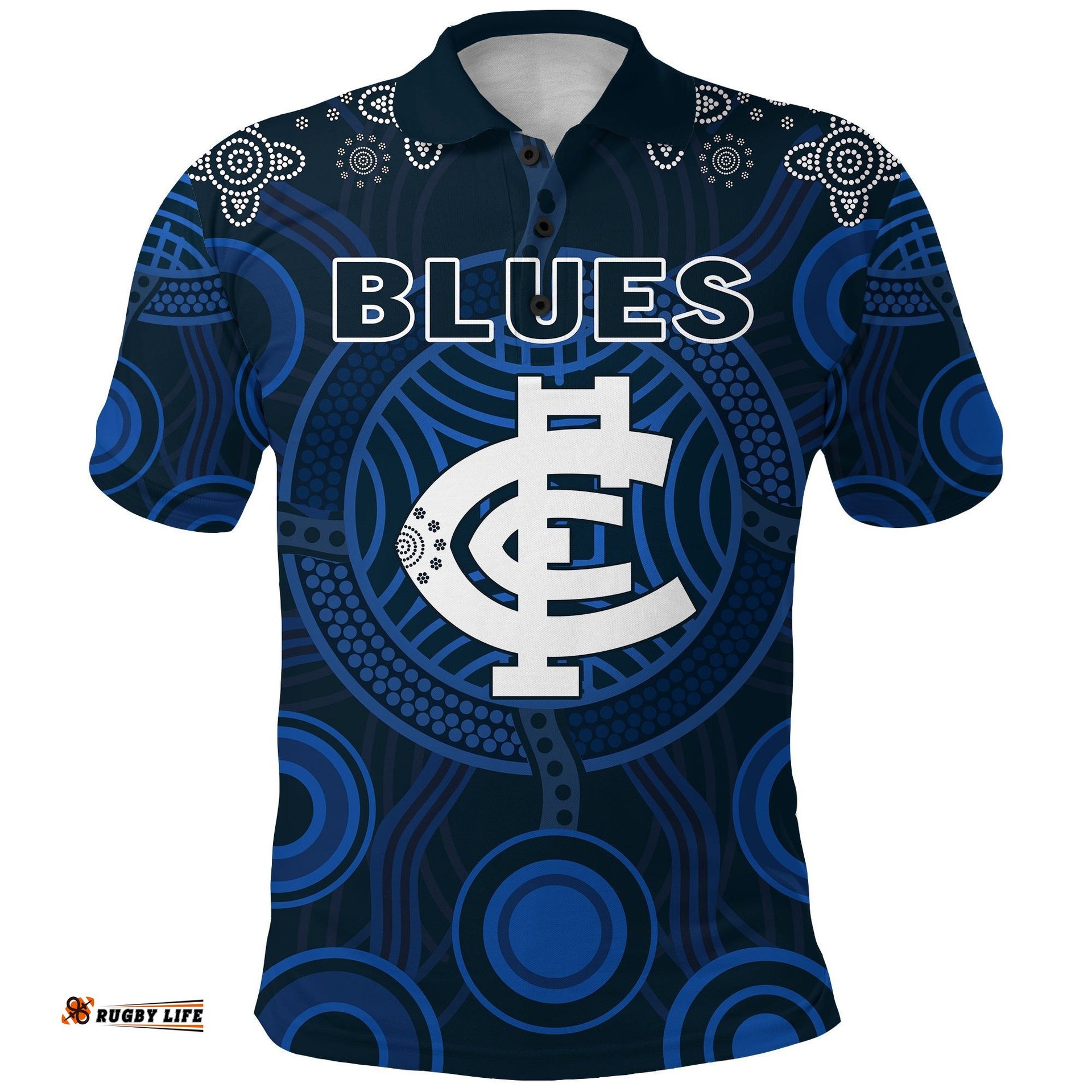 Blues Indigenous Polo Shirt 2021 Football Season - Amazing Aussie