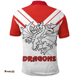 Dragons Indigenous Polo Shirt Simple St. George Illawarra - Amazing Aussie
