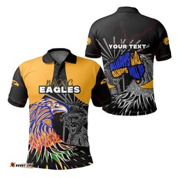 Custom Personalised West Coast Eagles NAIDOC Week Polo Shirt Aboriginal Special Version - Amazing Aussie