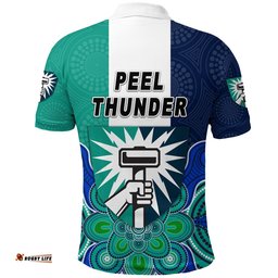 Peel Thunder Football Club Polo Shirt Thunder Indigenous Version - Amazing Aussie