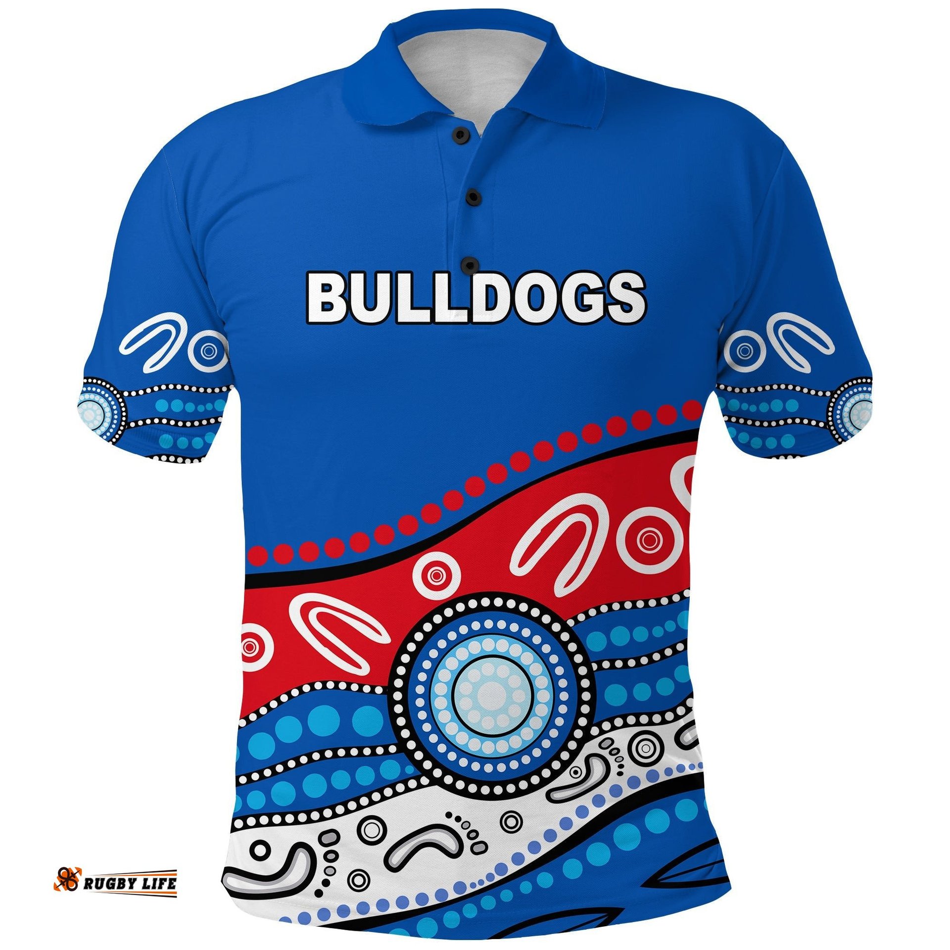 Bulldogs Indigenous Polo Shirt Western - Amazing Aussie