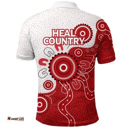 Australia Naidoc 2021 Polo Shirt St. George Illawarra Dragons - Heal Country - - Amazing Aussie