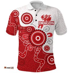 Australia Naidoc 2021 Polo Shirt St. George Illawarra Dragons - Heal Country - - Amazing Aussie