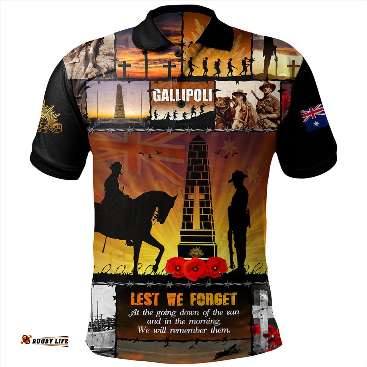 Amazing Aussie Australia Anzac Day Honoring Gallipoli Heroes Memorial Polo Shirt