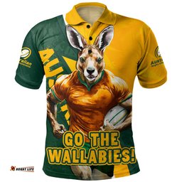 Amazing Aussie Aussie Wallabies Australian Roar The Rugby Championship Battle Polo Shirt