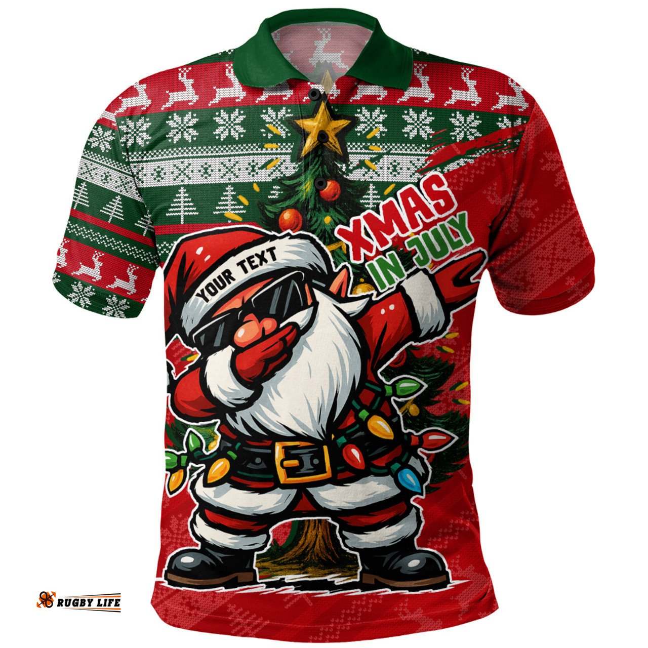 Amazing Aussie Australia Santa Dabs Down Under Xmas In July Edition Polo Shirt