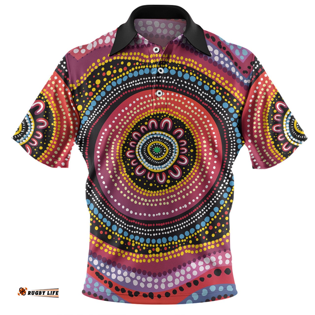 Amazing Aussie Australia Aboriginal Aboriginal Showcasing Dot Art Design Polo Shirt