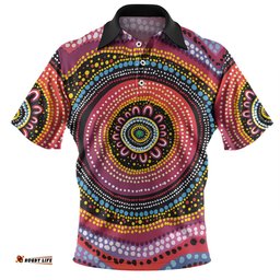 Amazing Aussie Australia Aboriginal Aboriginal Showcasing Dot Art Design Polo Shirt