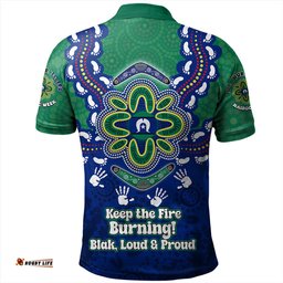 Amazing Aussie Australia Torres Strait Aboriginal Inspired Naidoc Symbol Pattern Polo Shirt