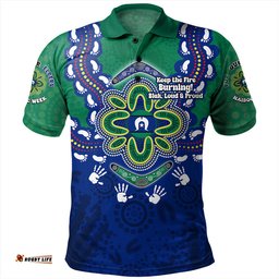 Amazing Aussie Australia Torres Strait Aboriginal Inspired Naidoc Symbol Pattern Polo Shirt