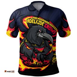 Amazing Aussie Adelaide Crows Premiership Series Flame Edition Polo Shirt