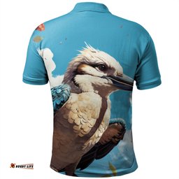 Amazing Aussie Australia Kookaburra Kookaburra Blue Background Polo Shirt