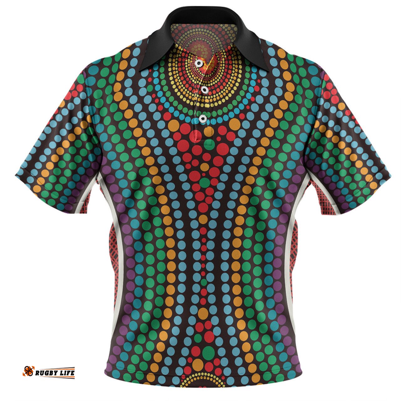 Amazing Aussie Australia Dot Painting Inspired Aboriginal Dot Color In The Aboriginal Style Polo Shirt
