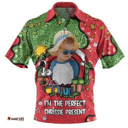 Amazing Aussie Australia Christmas Custom I'm the Perfect Present Red Polo Shirt