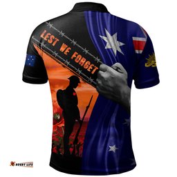 Amazing Aussie Australia Remembrance Day Australian Fallen Heroes Polo Shirt
