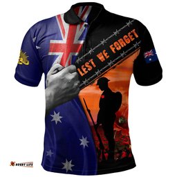 Amazing Aussie Australia Remembrance Day Australian Fallen Heroes Polo Shirt