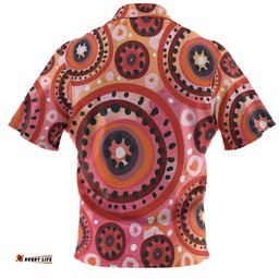 Amazing Aussie Australia Dot Painting Inspired Aboriginal Circle In The Aboriginal Dot Art Style Polo Shirt