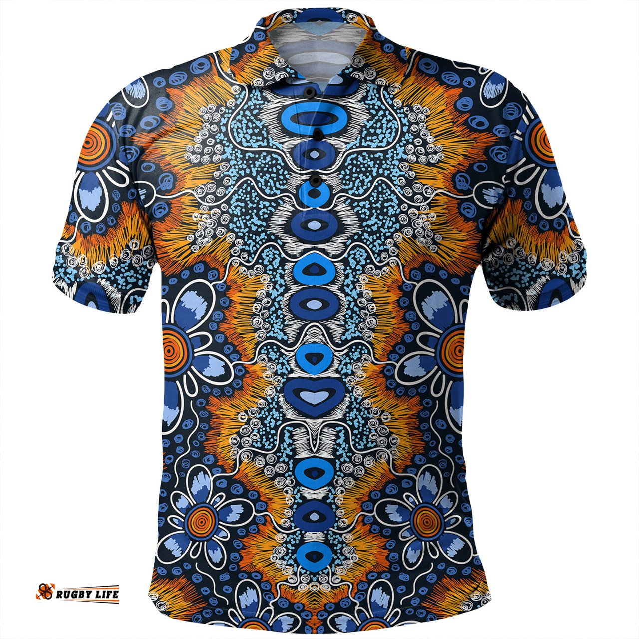 Amazing Aussie Australia Aboriginal Aboriginal Flowers Art Polo Shirt
