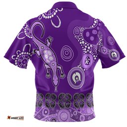 Amazing Aussie Australia Goanna Aboriginal Indigenous Dot Goanna (Purple) Polo Shirt