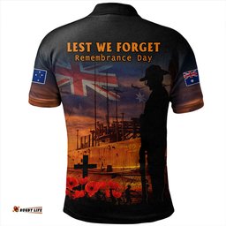 Amazing Aussie Australia Sunset Of Sacrifice And Remembrance Day Honor Polo Shirt