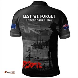 Amazing Aussie Australia Sunset Of Sacrifice And Remembrance Day Honor Polo Shirt