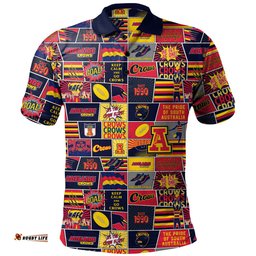 Amazing Aussie Adelaide Crows Legacy Of The Pride Comic Style Polo Shirt