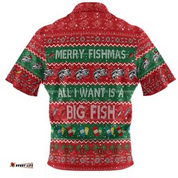 Amazing Aussie Australia Christmas Custom Merry Fishmas All I Want is a Big Fish Polo Shirt