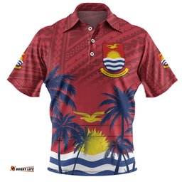 Amazing Aussie Australia South Sea Islanders Gilbert Islands In Polynesian Pattern With Coconut Trees Polo Shirt