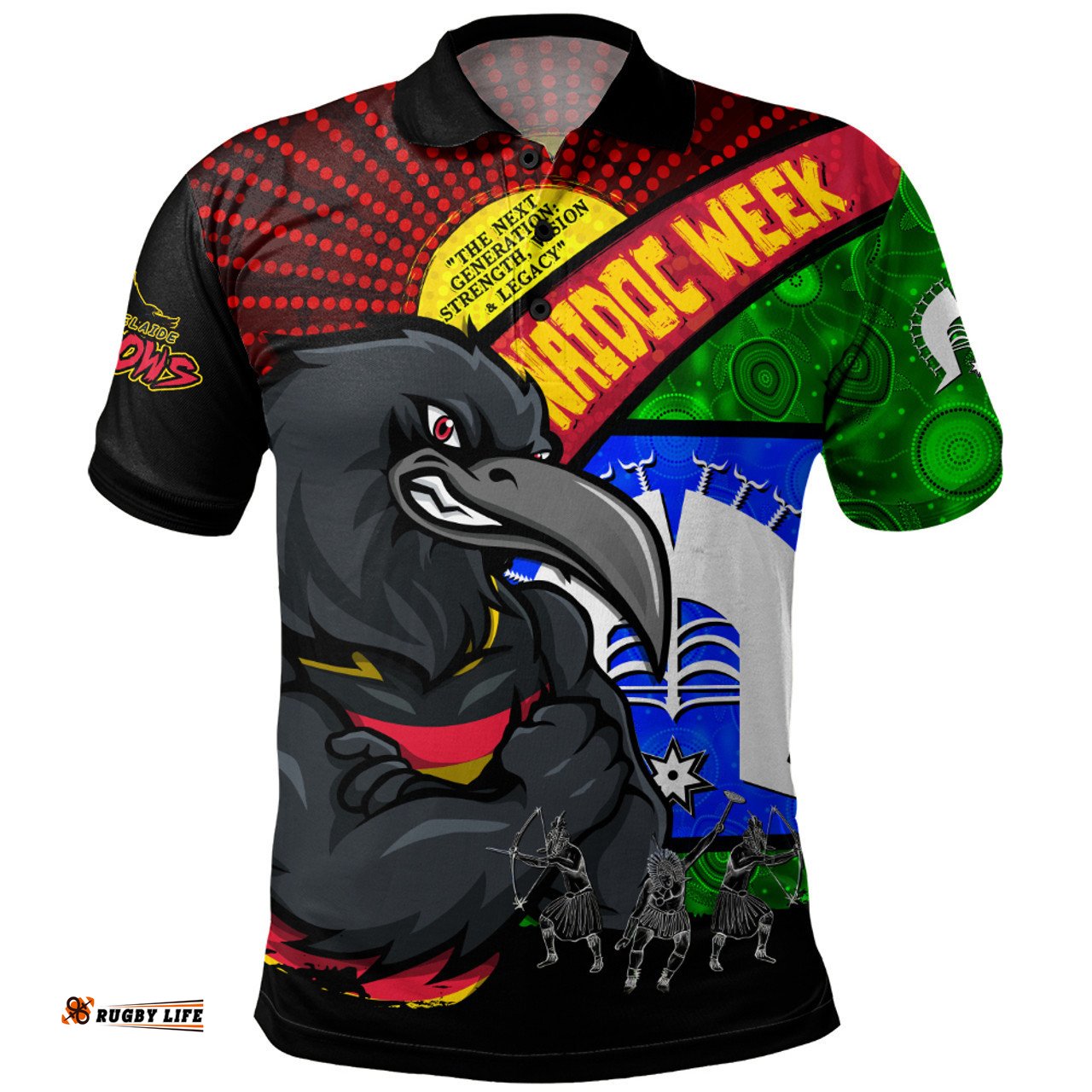 Amazing Aussie Adelaide Crows NAIDOC Week Pride Edition Polo Shirt