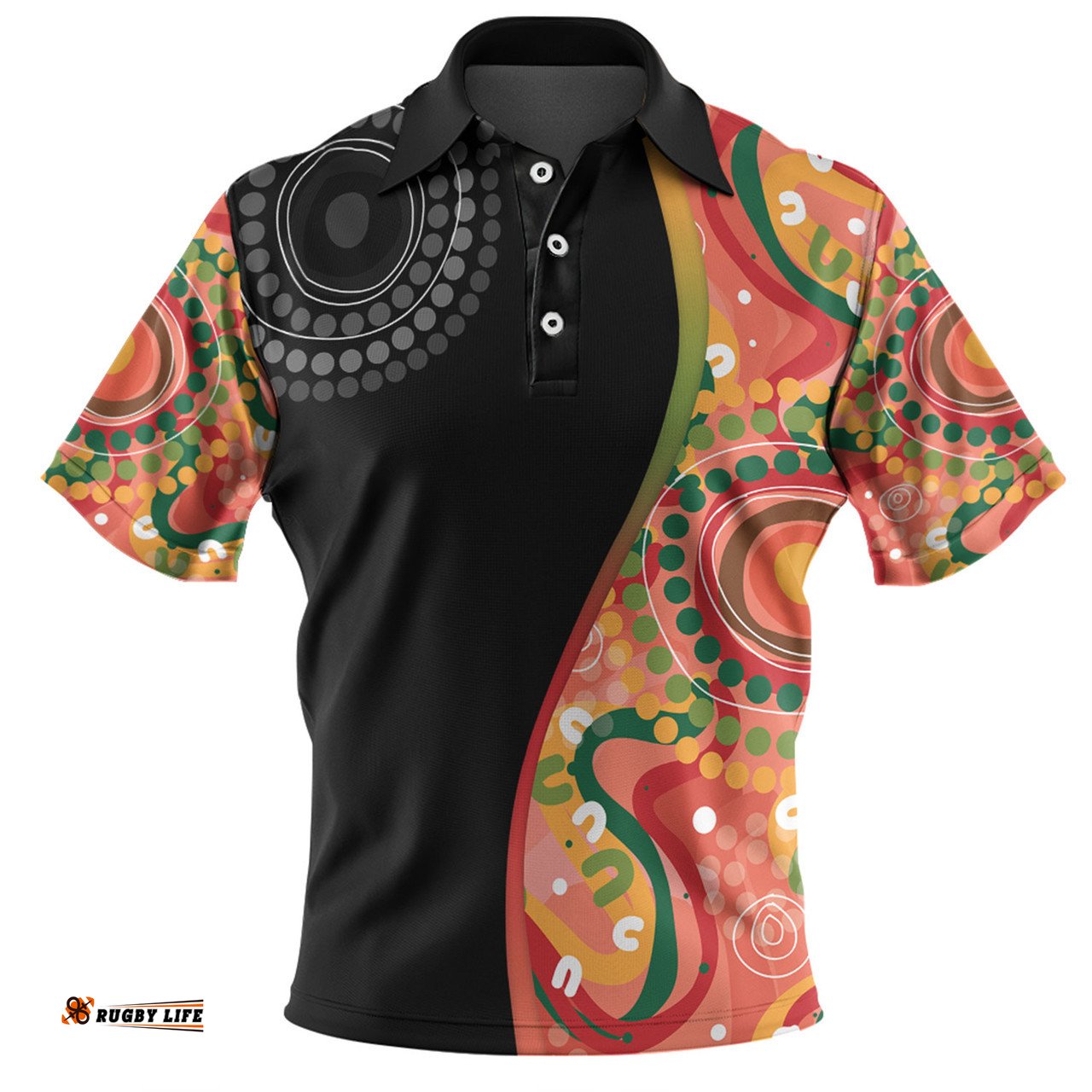 Amazing Aussie Australia Aboriginal Custom Aboriginal Art Style Abstract Polo Shirt