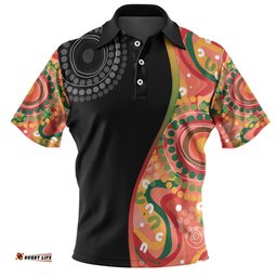 Amazing Aussie Australia Aboriginal Custom Aboriginal Art Style Abstract Polo Shirt