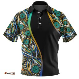 Amazing Aussie Australia Aboriginal Custom Color Dot Dreamtime Polo Shirt