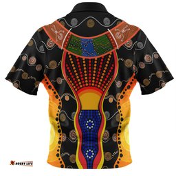 Amazing Aussie Australia Aboriginal Custom Indigenous Dot With Boomerang Inspired Polo Shirt