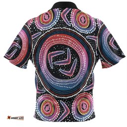 Amazing Aussie Australia Aboriginal Aboriginal Boomerang Dot Art Polo Shirt