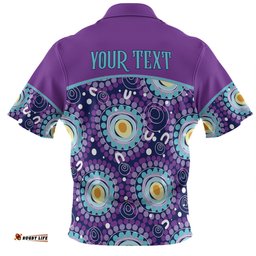 Amazing Aussie Australia Aboriginal Custom Purple Abstract Seamless Pattern With Aboriginal Inspired Polo Shirt