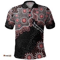 Amazing Aussie Australia Aboriginal The More You Know The Less You Need Red Patterns Polo Shirt