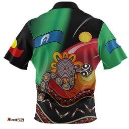 Amazing Aussie Australia Aboriginal Custom The Rainbow Serpent Dreamtime Give Shape To The Earth Polo Shirt