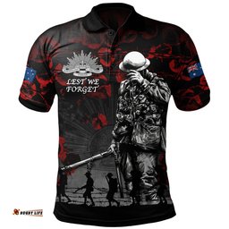 Amazing Aussie Australia Anzac Day Poppy Pride Honoring The Fallen Polo Shirt