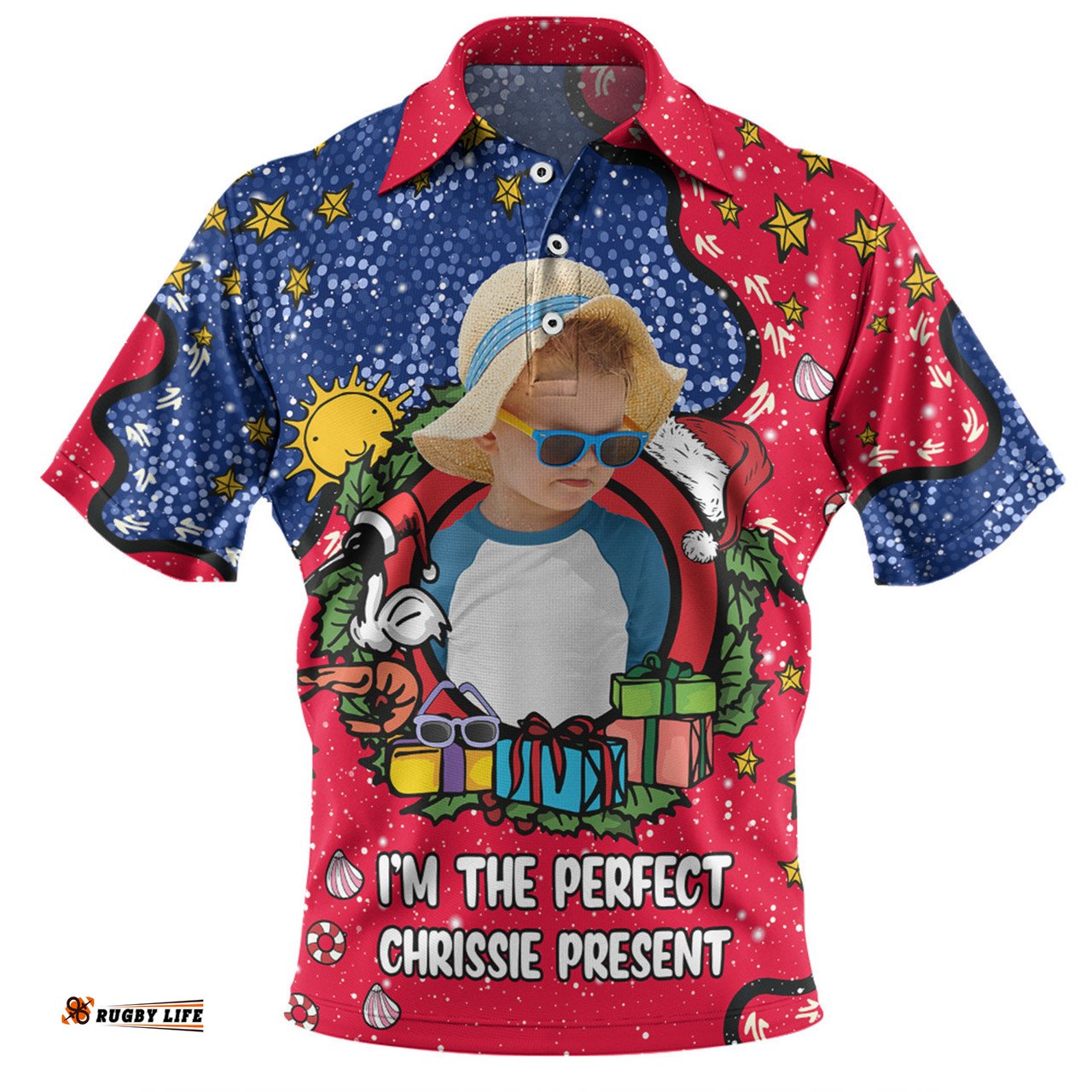 Amazing Aussie Australia Christmas Custom I'm the Perfect Present Blue Polo Shirt