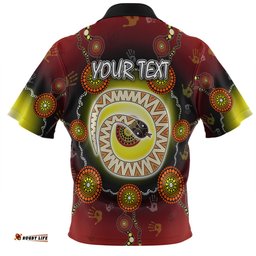 Amazing Aussie Australia Aboriginal Custom The Rainbow Serpent Dreaming Spirit Art Polo Shirt