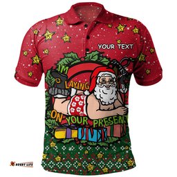 Amazing Aussie Australia Aussie Ugly Christmas Santa Present Polo Shirt