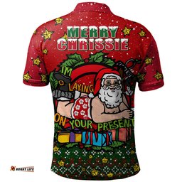 Amazing Aussie Australia Aussie Ugly Christmas Santa Present Polo Shirt