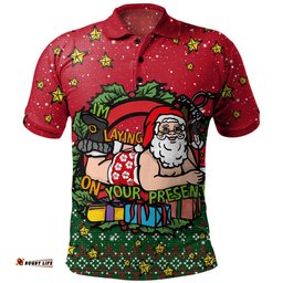 Amazing Aussie Australia Aussie Ugly Christmas Santa Present Polo Shirt